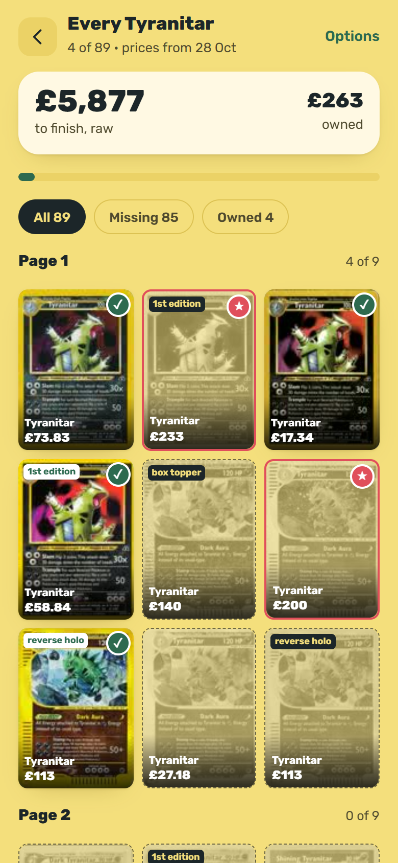 A collection of every Tyranitar